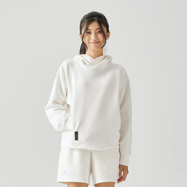 【BATIS 巴帝斯】休閒簡約交叉領帽T - 女 - 三色