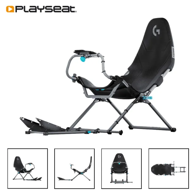 【PlaySeat】羅技G聯名 模擬賽車架 Challenge X 可折疊(通用大部分廠牌模擬賽車方向盤 電玩周邊)