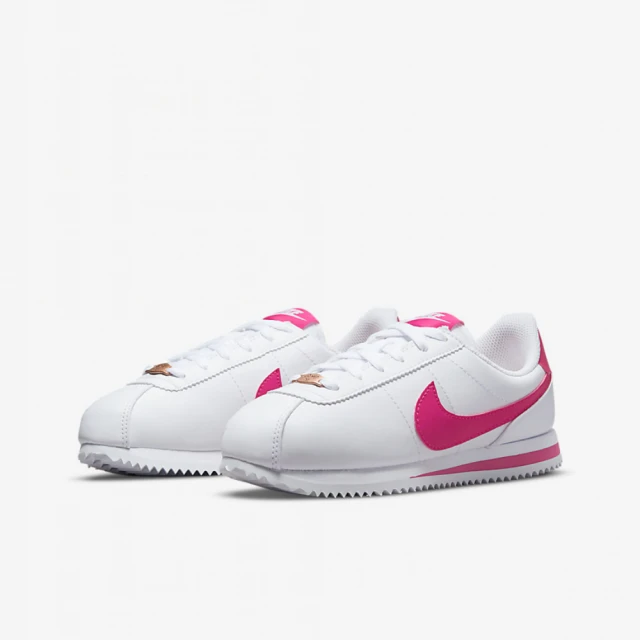 NIKE 耐吉NIKE 耐吉 休閒鞋 女鞋 大童 運動鞋 阿甘鞋 CORTEZ BASIC SL GS 桃紅白 904764-109