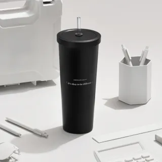 【Oolab 良杯製所】莫蘭迪系列 二代不鏽鋼吸管杯850ml(多色可選/大容量/保溫杯)