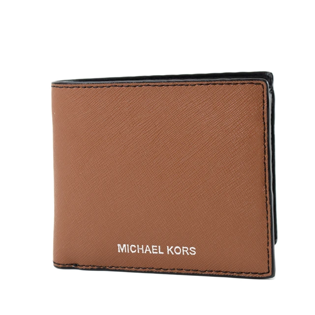 Michael KorsMichael Kors 男款 燙印LOGO防刮皮革零錢袋短夾-焦糖色