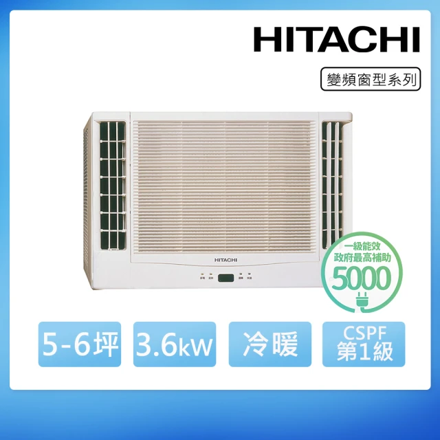 HITACHI 日立 4-5坪R32一級變頻雙吹冷暖窗型冷氣