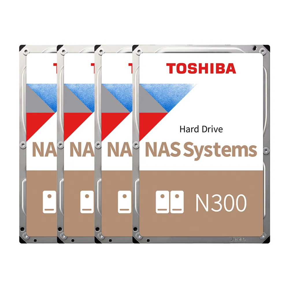 【TOSHIBA 東芝】(4入組) N300系列 10TB 3.5吋 7200轉 256MB NAS 內接硬碟(HDWG11AAZSTA)