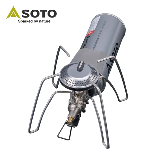【SOTO】穩壓輕便型蜘蛛爐 ST-340 附收納袋(大火口3.3kW 露營瓦斯迷你爐)