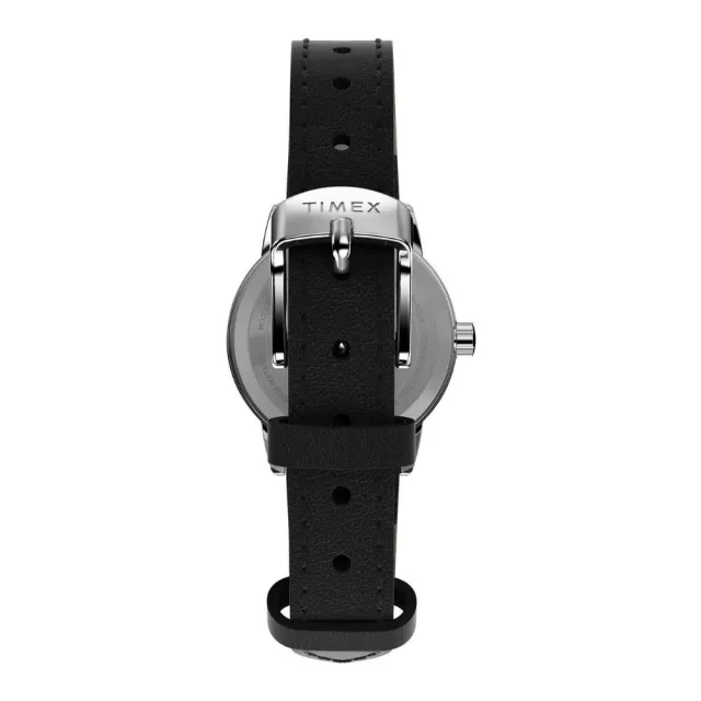 【TIMEX】天美時 Easy Reader系列 25毫米環保純素皮革錶帶手錶 白x黑TXTW2V75300