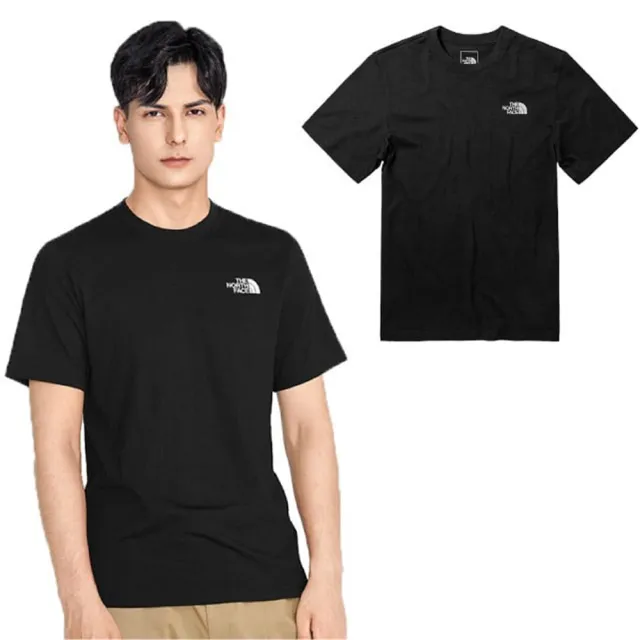 【The North Face】男 純棉短袖圓領吸濕排汗衣_亞洲版型.機能性透氣上衣(5AZD-JK3 黑 N)