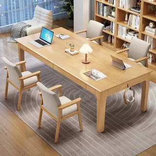 【HappyLife】北歐簡約大長桌 180公分 Y11481(電腦桌 工作桌 餐桌 桌子 木桌 實木桌 辦公桌 書桌)