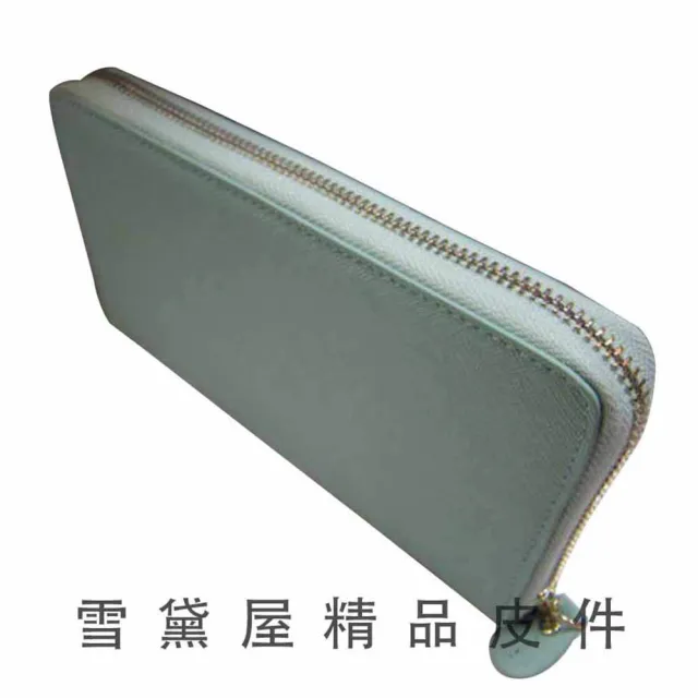 【18NINO81】雙11  長型皮夾進口專櫃100%牛皮夾(拉鍊式包覆型大容量不折鈔多層)