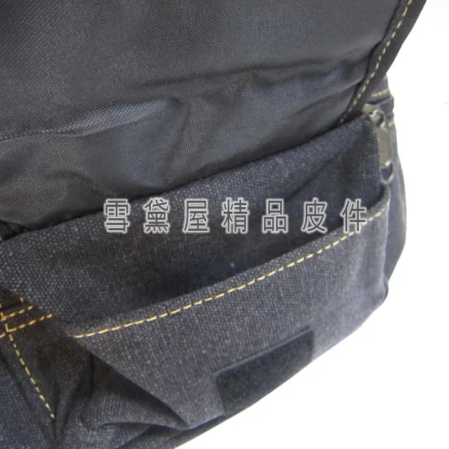 【SNOW.bagshop】腰包小容量貼身設計防水包 帆布+皮革材質外出休閒運動上班旅行防竊盜貼身