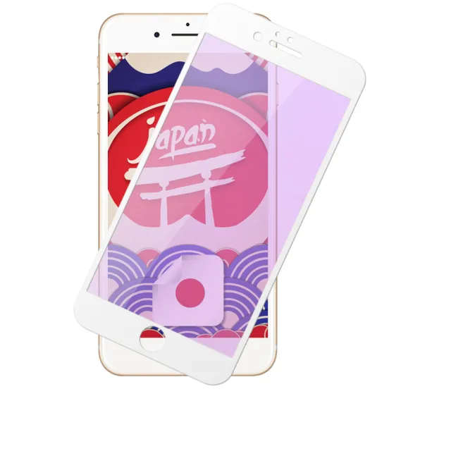 Iphone 6PLUS 6SPLUS 日本玻璃保護貼AGC白邊藍光防刮鋼化膜玻璃貼(6PLUS保護貼6SPLUS保護貼)