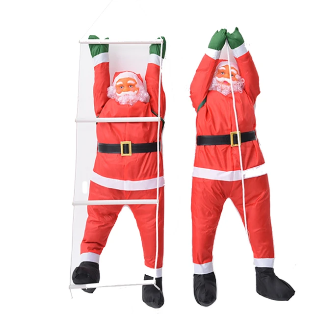 poko 聖誕老人爬繩梯掛飾 120cm(景觀裝飾 家居派對