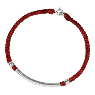 【A1寶石】925純銀蠟繩紅線手鍊-強力招財旺貴人運