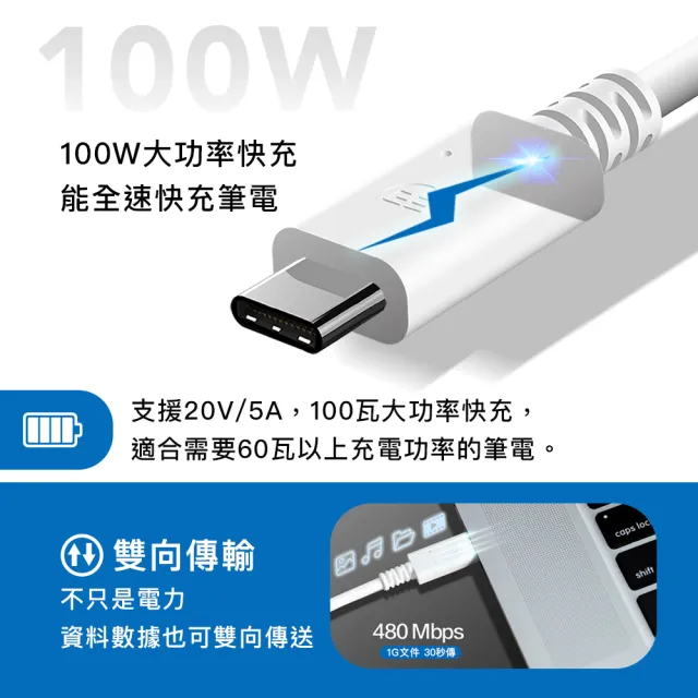 【ENERGEAR 安杰爾】PD快充線2件組．Type-C to Type-C．Type-C to Lightning．極簡黑(90cm / MFi認證)