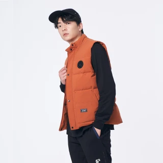 【5th STREET】男裝大口袋設計羽絨背心-橘色