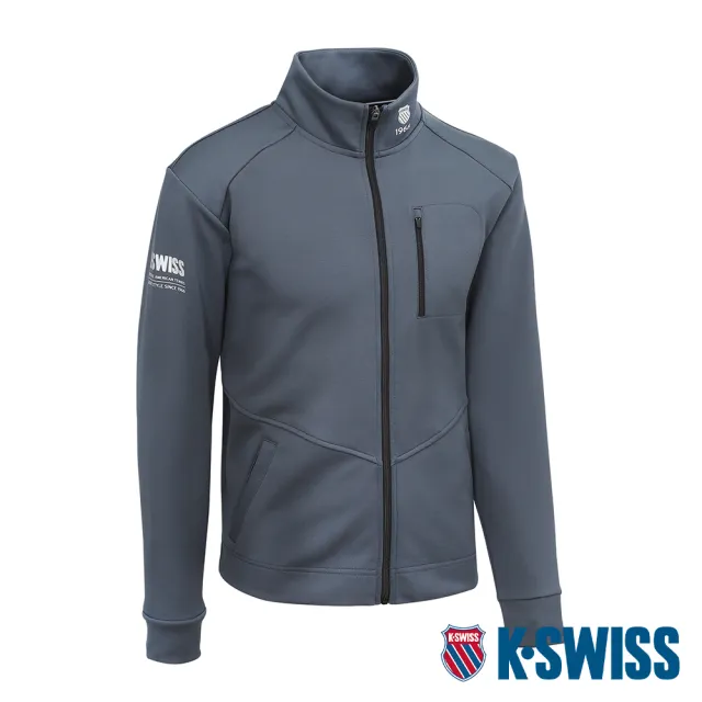 【K-SWISS】運動外套 Mock Neck Jacket-男-灰(109141-057)