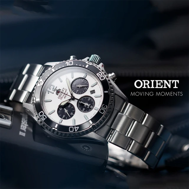 ORIENT 東方錶 Sports 熊貓錶 潛水風格太陽能三眼計時手錶-42.8mm 聖誕節 禮物(RA-TX0203S)