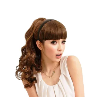 【PS Mall】輕鬆上手 齊瀏海髮箍 修飾小臉 假髮片髮箍(P015)