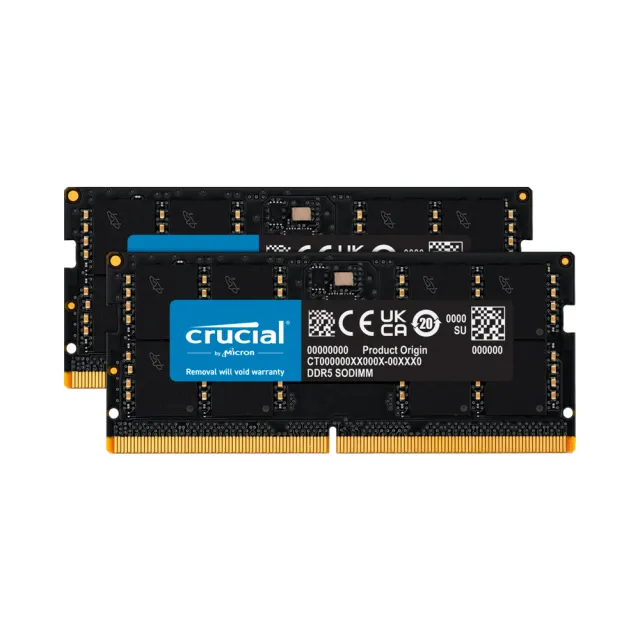 【Crucial 美光】DDR5 5600 96GB(48GB x2筆電記憶體 CT2K48G56C46S5)