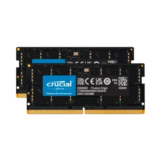 【Crucial 美光】DDR5 5600 64GB (32GB x2) 筆電記憶體 (CT2K32G56C46S5)