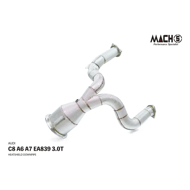 Mach5 AUDI A6 A7 高流量帶三元催化排氣管(C8 3.0T 機械增壓)