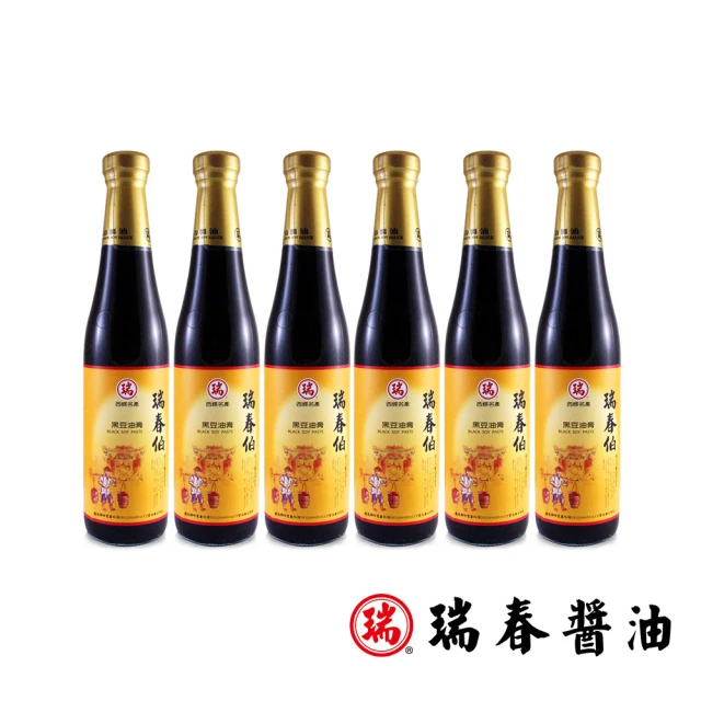 瑞春醬油 甕釀黑豆油膏420ml*3瓶+甕釀黑豆醬油420m