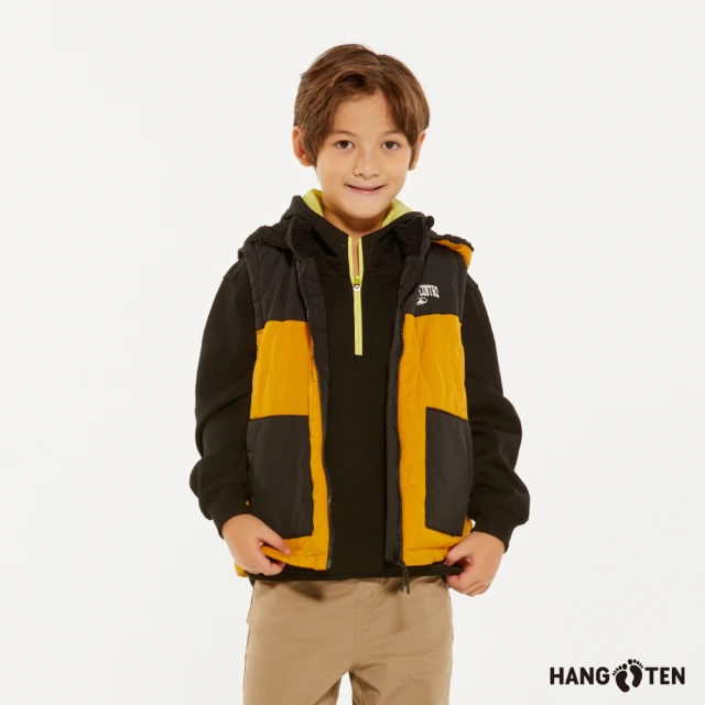 Hang Ten 童裝-恆溫多功能-防輕潑水保暖絎縫可拆帽背