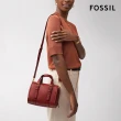 【FOSSIL 官方旗艦館】Carlie 真皮迷你波士頓包-緋紅色 ZB1856602