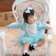 【日安朵朵】女嬰雪紡蓬蓬裙連身衣禮盒–冰雪女王(衣+圍兜+寶寶襪)