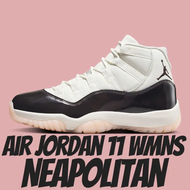 NIKE 耐吉】休閒鞋Air Jordan 11 W Neapolitan 黑白粉底女鞋AR0715-101