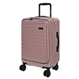 【SWICKY】20吋前開式奢華旅途系列登機箱/行李箱(玫瑰金)