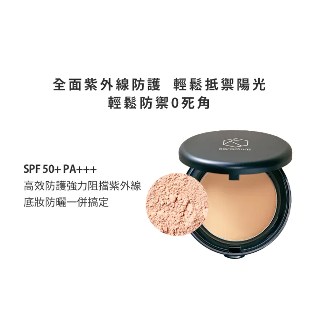 【Karadium】膠原蛋白smart防曬粉餅SPF50+PA+++ 11g(輕透服貼 保濕不浮粉 完美遮蓋毛孔)