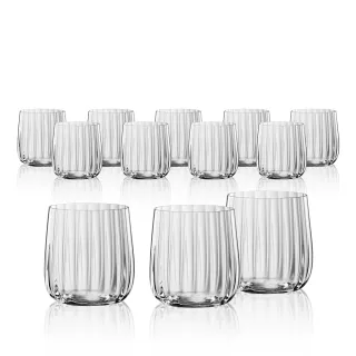 【Spiegelau】德國 Spiegelau LifeStyle 條紋 水杯 12入組/340ml (歐洲製 無梗杯 O型杯 水晶杯)