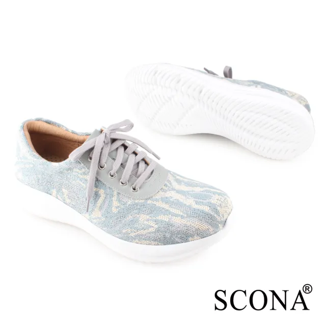 【SCONA 蘇格南】輕樂活舒適休閒鞋(灰藍色 1291-2)