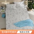 【HOYACASA】100%天絲床包枕套三件組-喵游太空(加大)