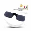 【海夫健康生活館】向日葵眼鏡 磁吸式 偏光太陽夾片 長方框 X 墨綠色(S01-3)