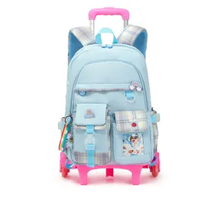 【SUNSHINEBAG 日晴】可愛少女小清新拉桿書包(兒童書包 護脊書包 小學生書包 護脊兒童書包 後背包)