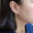 【Olivia Yao Jewellery】每日百搭款 925純銀月光石雙層耳環-左耳(Swirl Collectiom)
