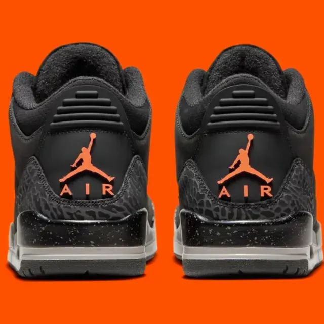 NIKE 耐吉】休閒鞋Air Jordan 3 Fear 爆裂紋黑橘男款CT8532-080 - momo