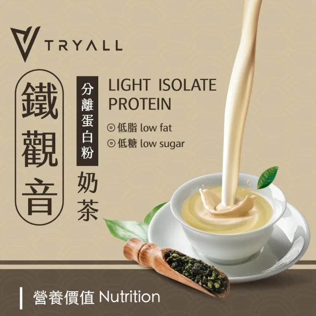 【TRYALL】Light分離奶茶乳清蛋白綜合20入 - 暢銷口味精選