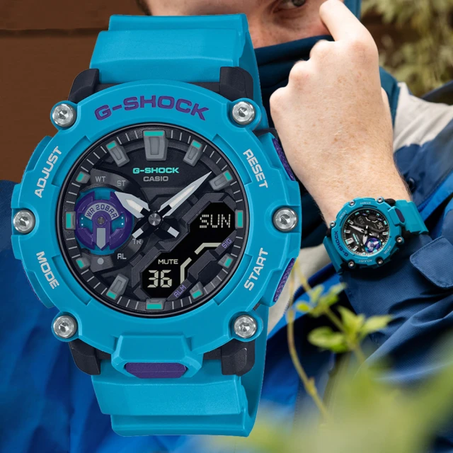 CASIO 卡西歐 G-SHOCK 碳核心防護雙顯腕錶(GA-2200-2A)