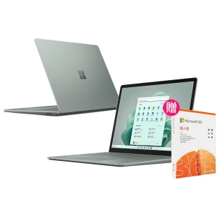 【Microsoft 微軟】微軟365個人版★13吋i5輕薄觸控筆電(Surface Laptop5/i5-1235U/8G/512G/W11-莫蘭迪綠)