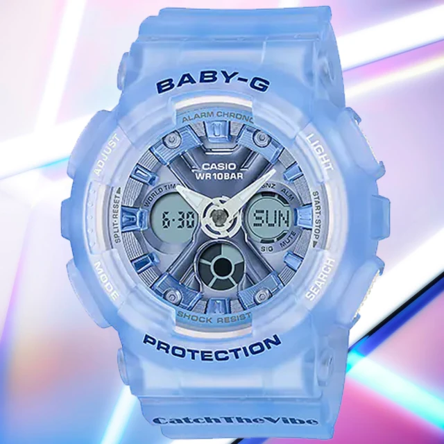 CASIO 卡西歐CASIO 卡西歐 BABY-G RIEHATA聯名款 嘻哈復古雙顯腕錶(BA-130CV-2A)