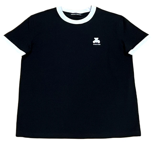 【CHESTER CHARLES】女款 刺繡圖案 短袖T恤-黑色(S號、M號、L號)