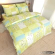 【Lust】夏綠蒂-100%純棉、雙人5尺床包/枕套/薄被套組(台灣製造)