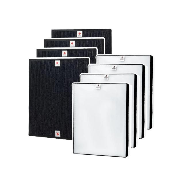 【蟎著媽】濾網4套優惠組(適用 韓國 Winix Zero+ Plus GJ AZPU370-HWT Plasmawave)