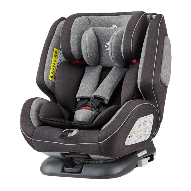 【Safety Baby適德寶】0-12歲isofix/安全帶兩用磁吸式通風型汽座(附同色頂篷+座椅保護墊/安全座椅)