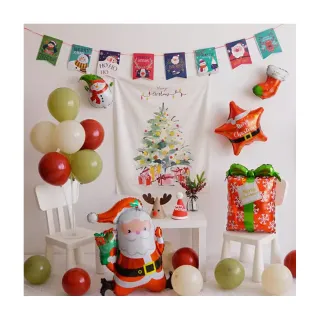 【阿米氣球派對】聖誕掛布套餐氣球組(聖誕氣球 聖誕節裝飾)