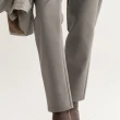 【Arnold Palmer 雨傘】女裝-純色簡約直筒休閒褲(灰色)