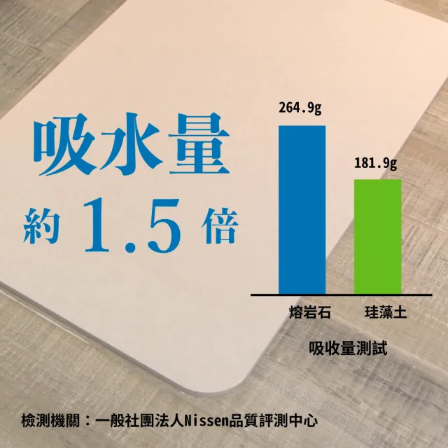 【LAVALIFE】日本暢銷 完勝珪藻土 熔岩石吸水地墊-灰色 40x60(火山石/浴室首選/除臭抗菌)