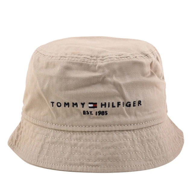 【Tommy Hilfiger】英文字母LOGO棉質漁夫帽(卡其色)